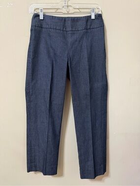 Harold’s 2 women’s denim Dress Pants Classic Straight Fit side zip wide leg euc